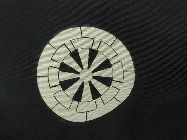  平和屋着物 男性 黒紋付 羽織セット 羽裏 虎 正絹 ud 着物 着物 浴衣