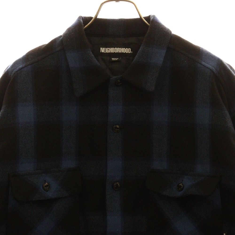 NEIGHBORHOOD ネイバーフッド バッファローチェックシャツ 白黒 サイズM NEIGHBORHOOD ネイバーフッド シャツ サイズ:L &frasl; 23SS バッファロー