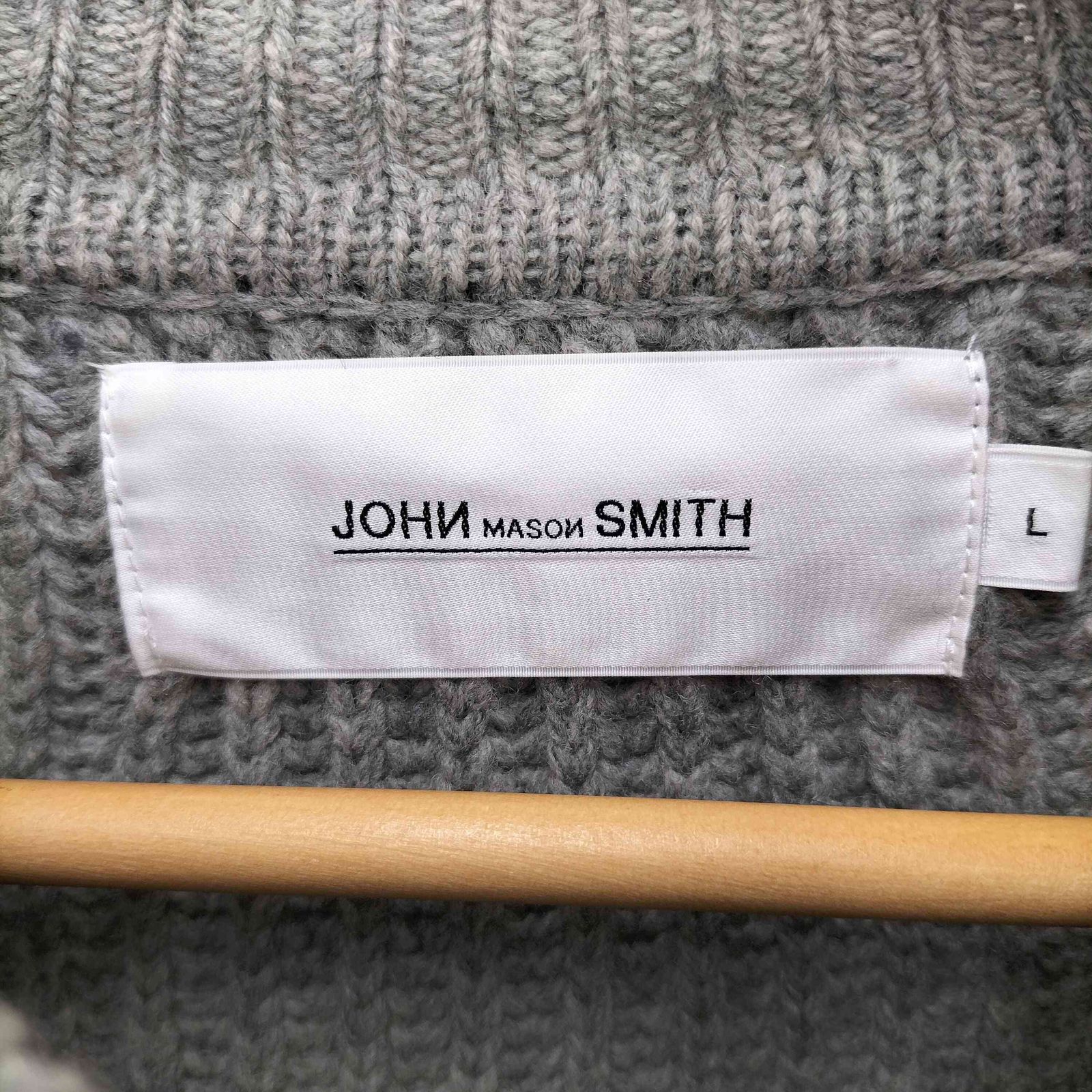 JOHN MAISON SMITH 21aw ヘムダメージドクルーネックニット