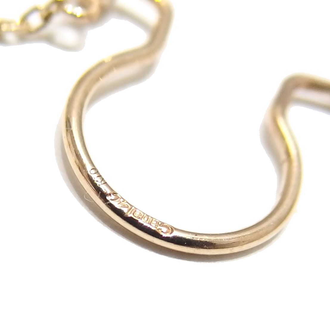 【Canal 4℃】しずくモチーフ K10イエローゴールド イヤリング 美品☆Canal 4℃ K10 しずくモチーフ スイング イヤリング