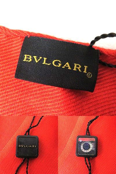 未使用品☆BVLGARI ブルガリ ロゴ総柄 シルク×ウール ロゴマニア