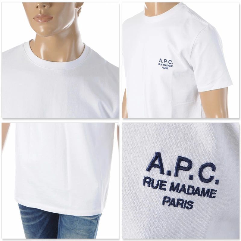 レディース A.P.C. アーペーセー ロゴ Tシャツホワイト