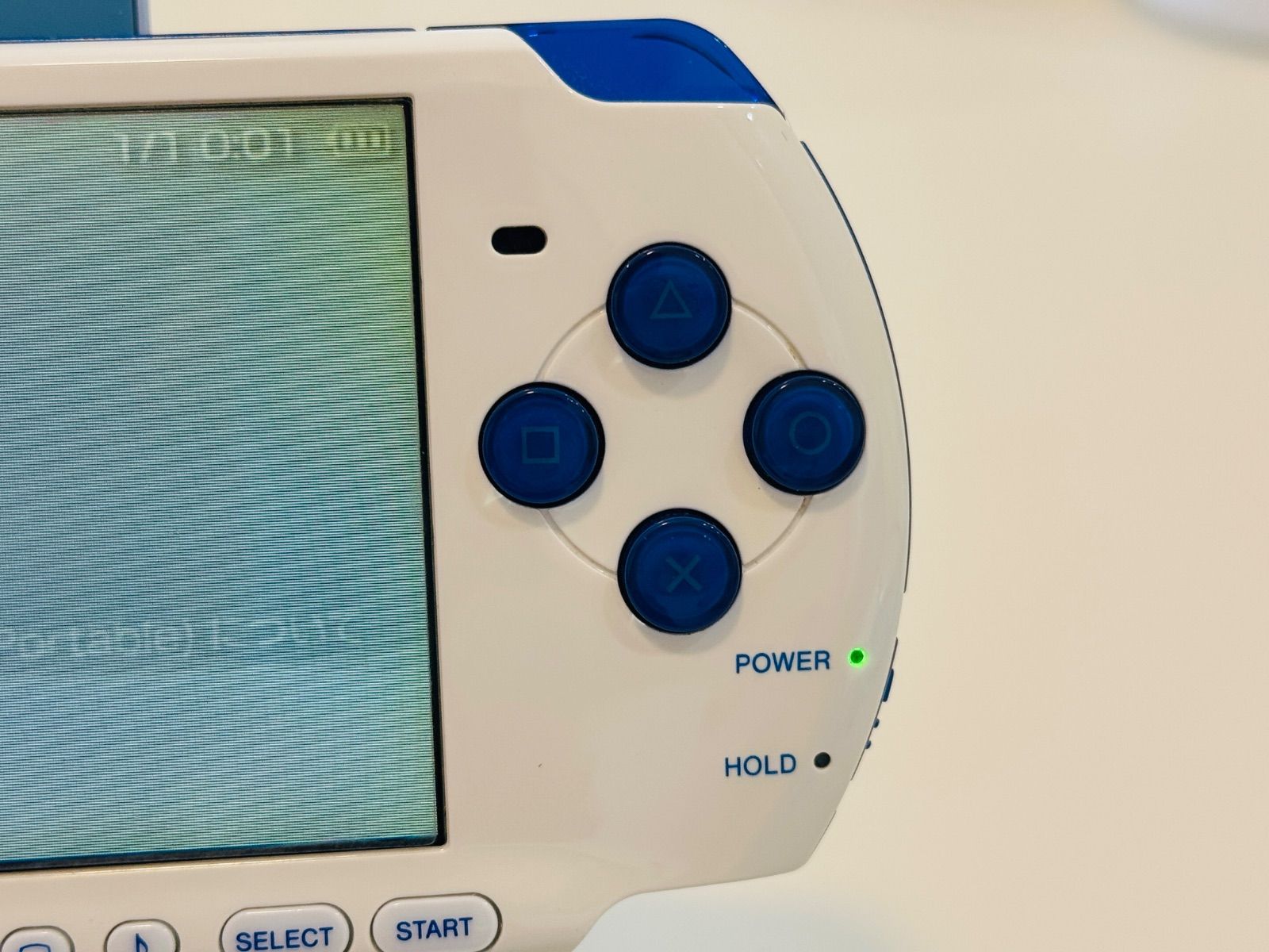 PSP-3000 ブルー×ホワイト 稀少 動作品 ドラえもん UP786_INFO