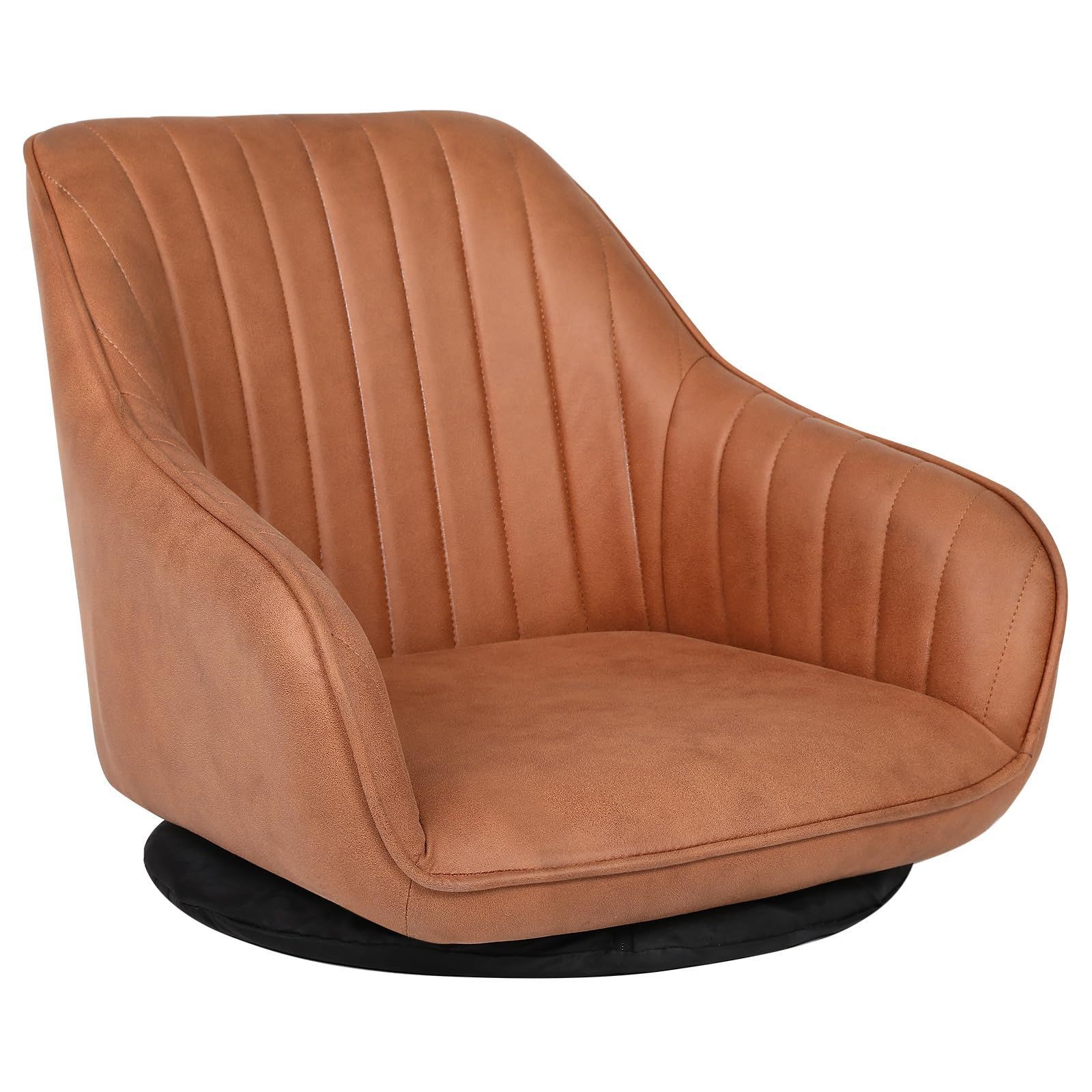 CHUUARYUU 座椅子 回転 ひじ掛け付き コンパクト フロアソファー 1人掛け ローソファ おしゃれ 一人暮らし かわいい 1人用ソファ ソファー あぐら座椅子 こたつ 一人掛け 回転式 テレワーク レザーファブリック 低い こたつ用 在宅ワーク 敬老の