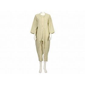 竹虎 ソフトケアねまき 両開きファスナー スリーシーズン 緑 L 106404 介護用品 （1点）