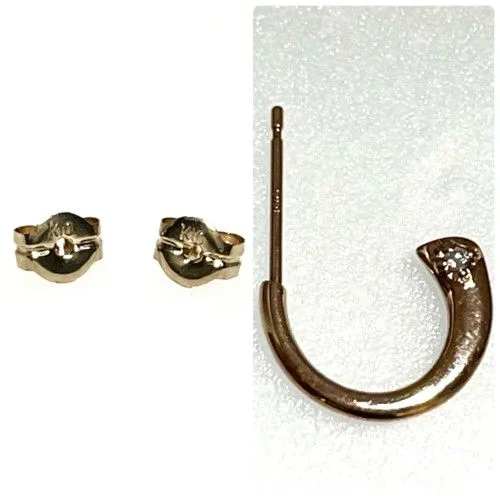 agete k18 ゴールド フープピアス (片耳) agete k18 ゴールド フープ