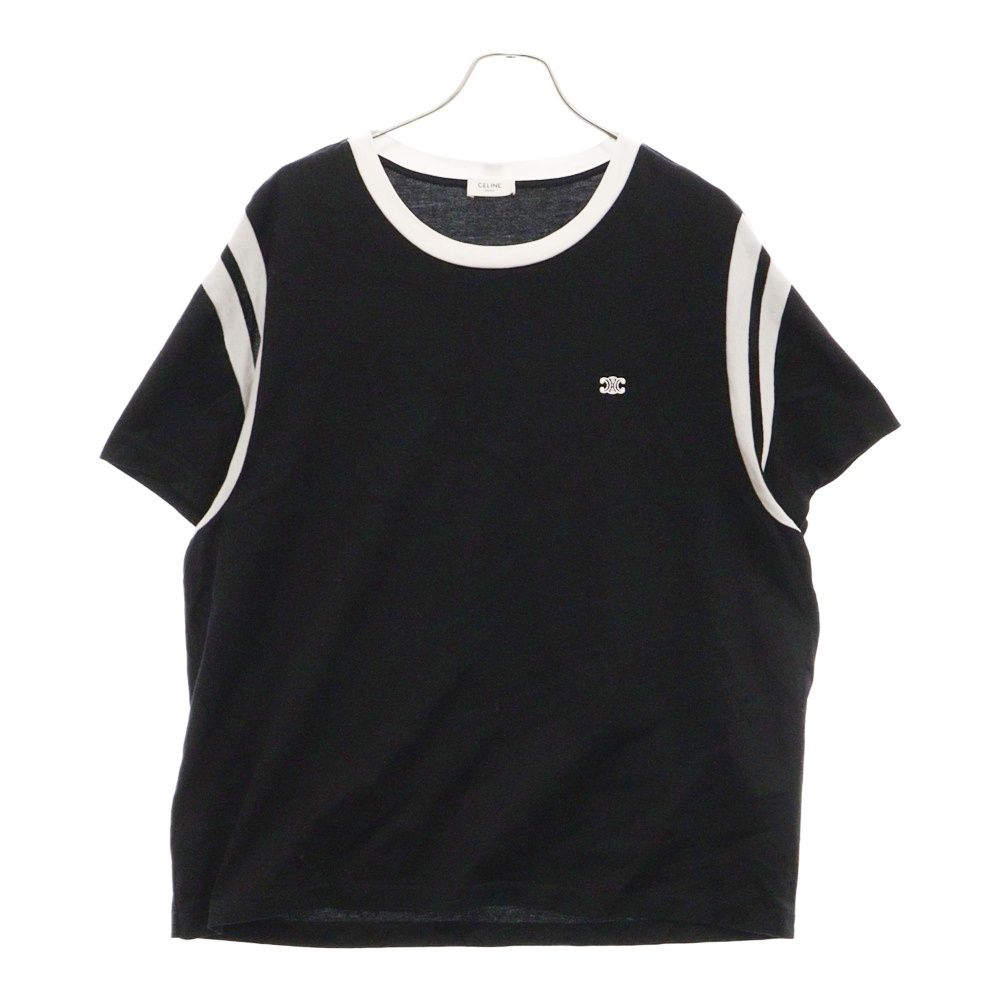 CELINE (セリーヌ) 24AW TRIOMPHE REGULAR T-SHIRT トリオンフ レギュラー 半袖Tシャツカットソー ブラック  2X30O671Q.38AW - メルカリ