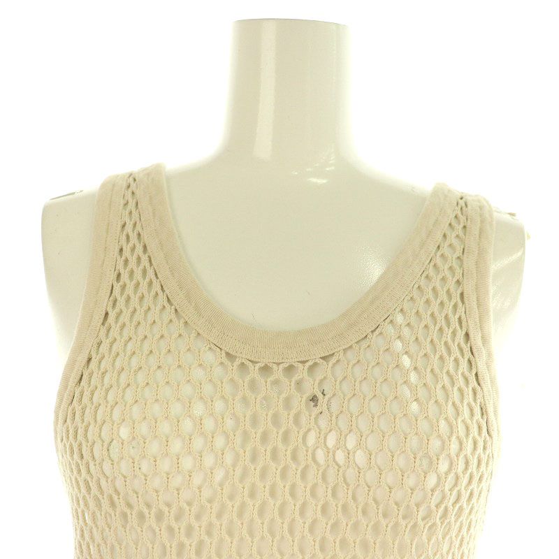 トゥデイフル　美品　Mesh Tank Top　エクリュ トゥデイフル TODAYFUL Mesh Tank Top メッシュタンクトップ F