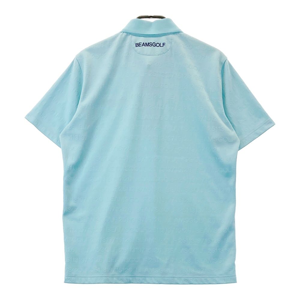 サイズ XL BEAMS GOLF ビームスゴルフ 半袖ポロシャツ 総柄 ブルー系 240101420773 ゴルフウェア メンズ ストスト