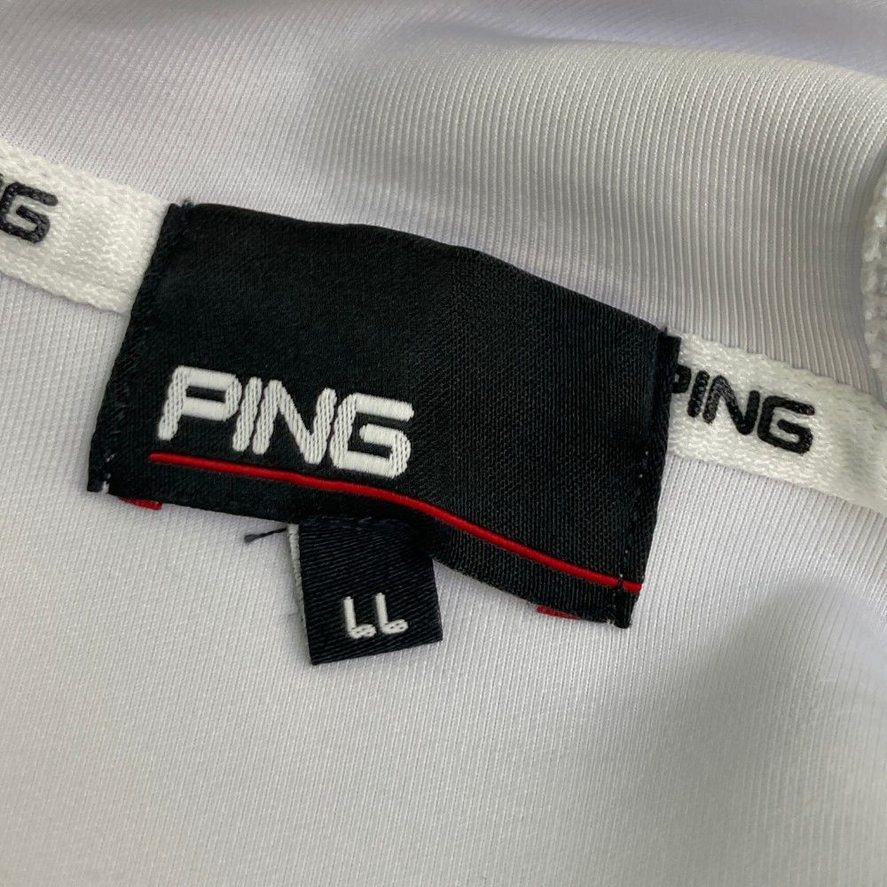サイズ：LL PING ピン  フード付 ジップジャケット  ホワイト系 [240101443026] ゴルフウェア メンズ ストスト サイズ：LL PING ピン フード付 ジップジャケット ホワイト系