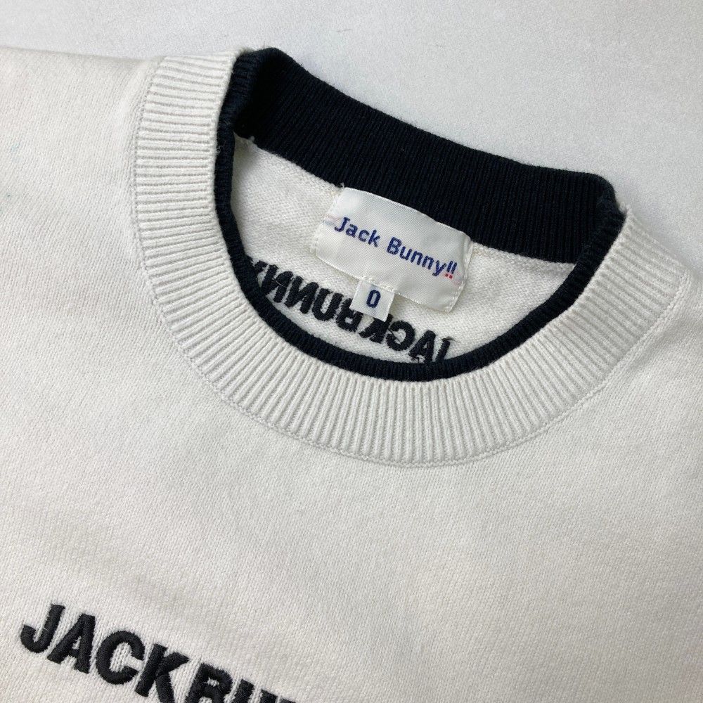 サイズ：0 JACK BUNNY ジャックバニー  サイドジップ ニット セーター  ホワイト系 [240101463490] ゴルフウェア レディース ストスト サイズ：0 JACK BUNNY ジャックバニー サイドジップ ニット