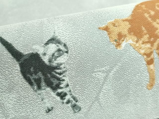 平和屋本店■極上　西陣　とみや織物謹製　とみや帯　太鼓柄袋帯　猫　証紙付き　逸品　DZAA5462kh5 平和屋本店□極上 西陣 とみや織物謹製 とみや帯 太鼓柄袋帯 猫 証紙