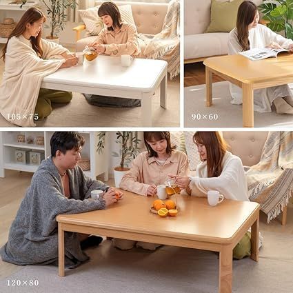 こたつテーブル 折れ脚 長方形 120×80cm こたつ テーブル 家具 リビングテーブル 省スペース おしゃれ ktc12080-zd MARWIL-DEMENAGEMENTS_CH