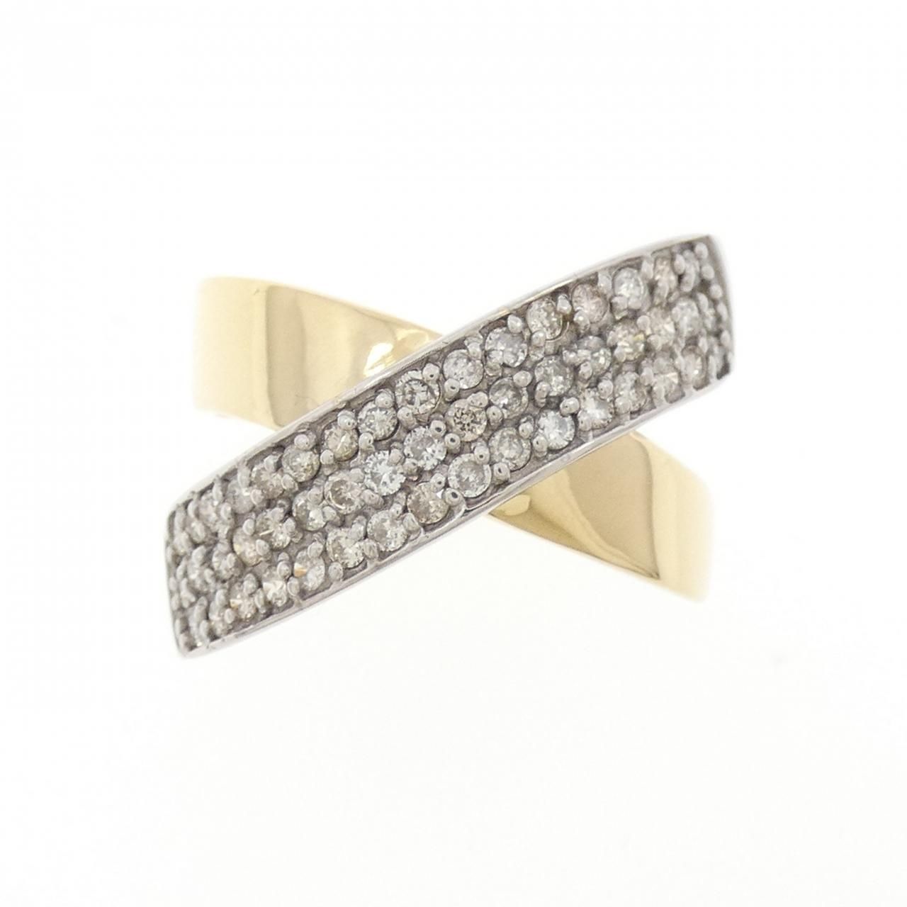 K18YG K18WG ダイヤモンド リング 0.50CT