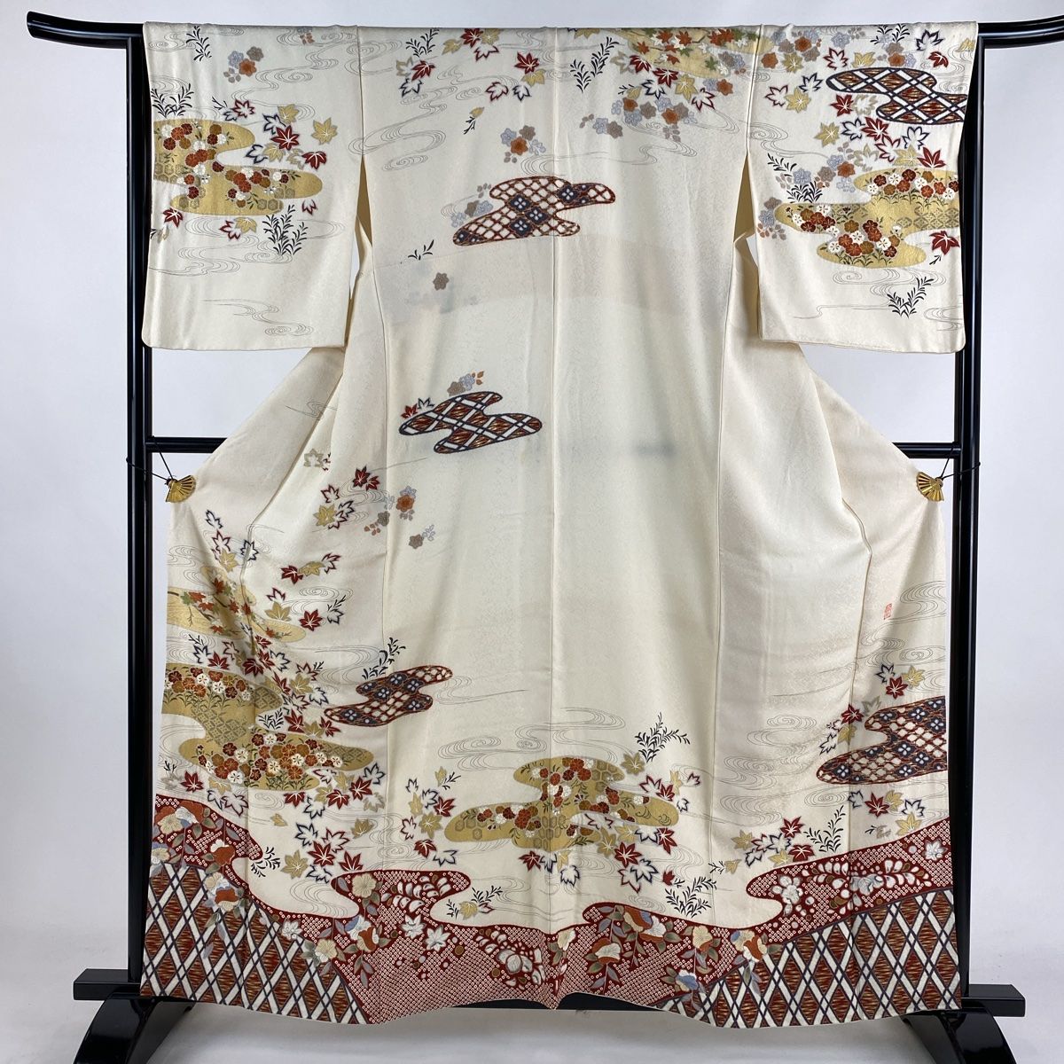 訪問着 身丈166cm 裄丈66cm 正絹 名品 【中古】