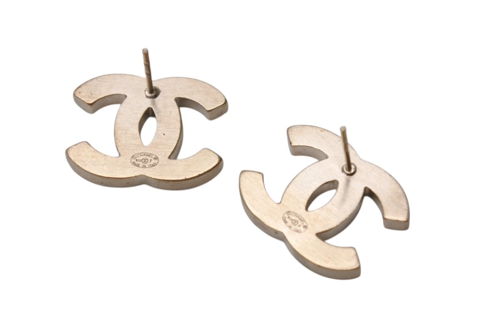 CHANEL シャネル ココマーク ピアス 重量約9.2g B12P刻印 ブラック  