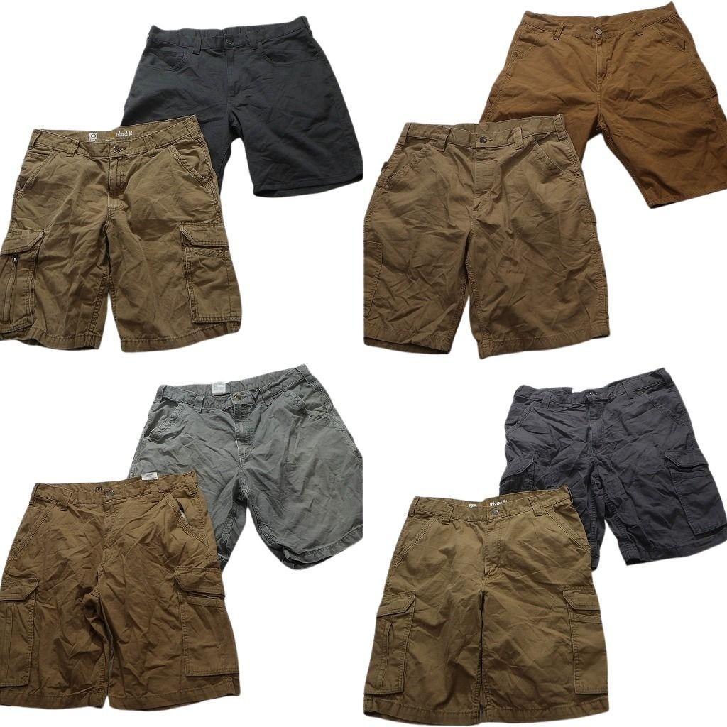 古着卸 カーハート Carhartt ショートパンツ 8枚セット メンズ 36 |34 カーゴ ペインター ベージュ 古着 NA4857