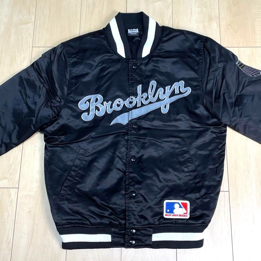 MLB Brooklyn Dodgers　ナイロンスタジャン　サテン　中綿　M