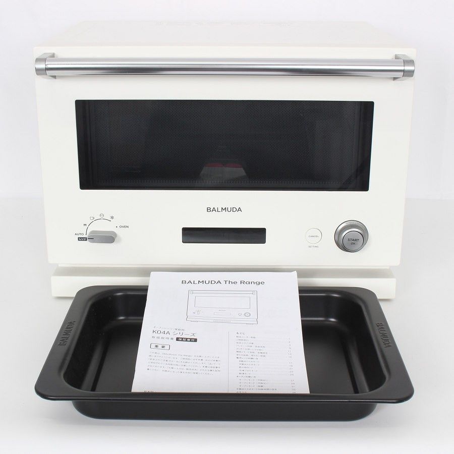 BALMUDA The Range K04A-WH ホワイト 18L 電子レンジ バルミューダ ザ レンジ オーブンレンジ フラット庫 本体