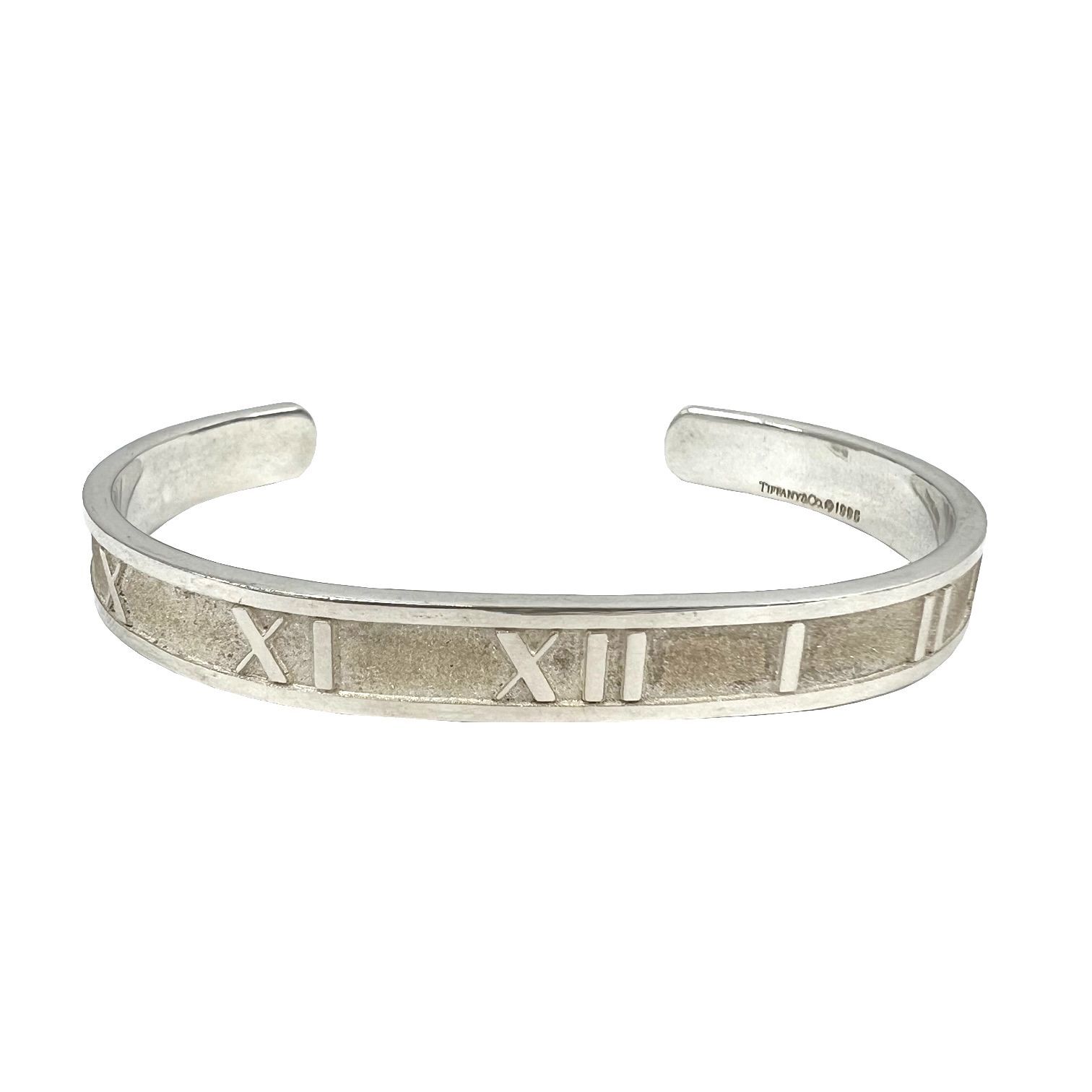 美品 Tiffany&Co. ティファニー アトラス ブレスレット SV925 TIFFANY&CO. ティファニー アトラス プレート ラバー