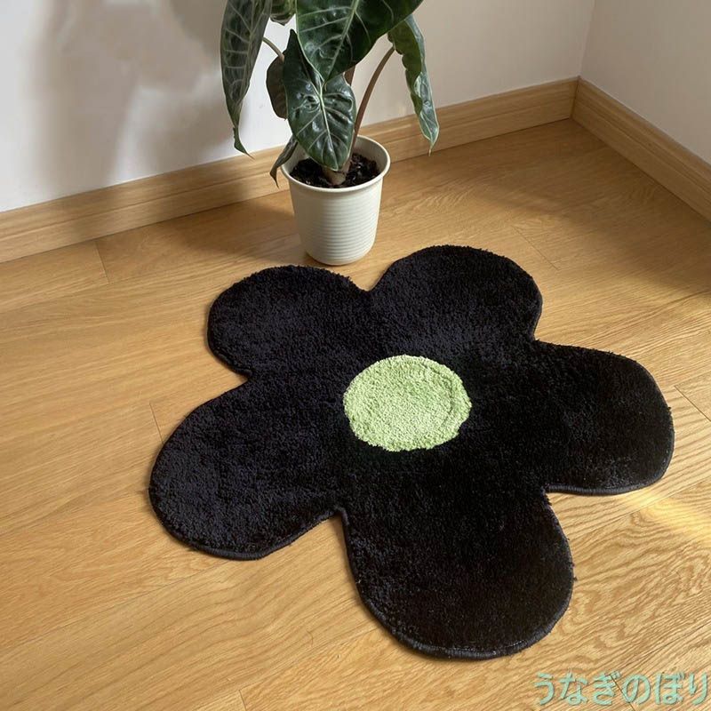ラグマット カーペット 可愛い 花 フラワー ひまわりデザイン 韓国風デザイン ラグマット ベッドルーム ベッドサイド用 リビングルーム ラグマット 子供部屋 インテリア 0649