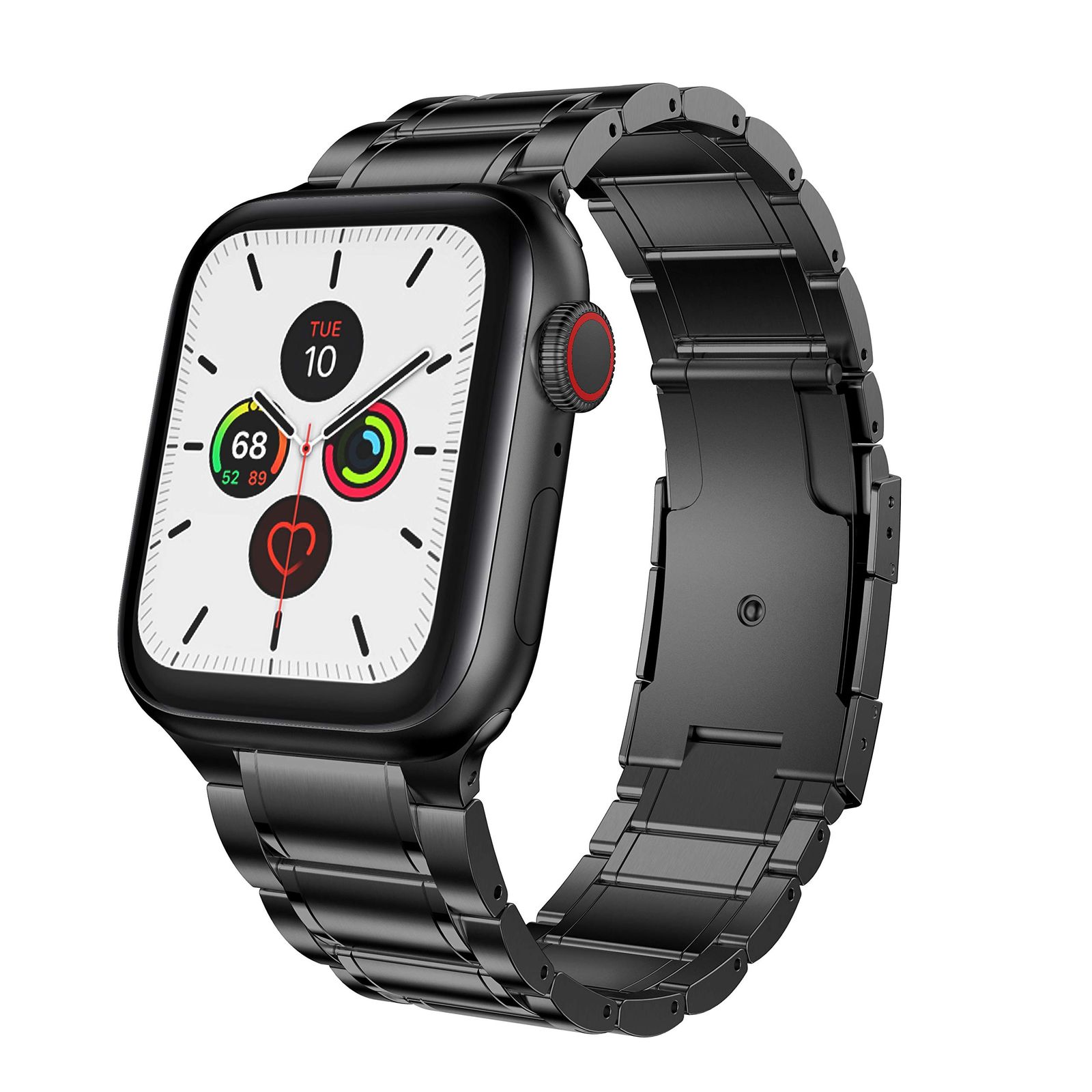 Baihui チタンバンド Apple Watchバンド 49mm 45mm 44mm 42mm メンズ ビジネス チタンメタルバンド 交換用ストラップ Watch Ultra u0026 SE u0026 Serie [ブラック] [49mm/45mm/44mm/42mm]