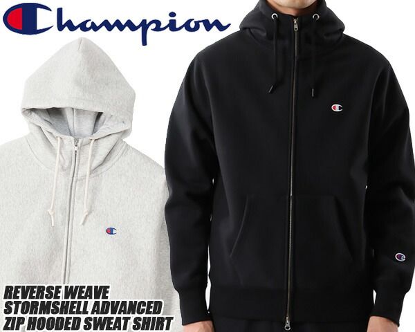 チャンピオン リバースウィーブ ジップフーデッド Champion REVERSE WEAVE STORMSHELL ADVANCED ZIP HOODED SWEATSHIRT c3-u124 防風 透湿 撥水 ストームシェル