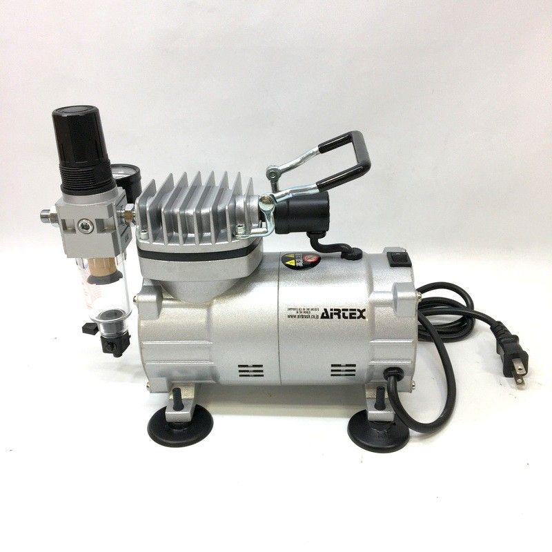 AIRTEX エアテックス エアパワーコンプレッサー APC-001R エアブラシ連動オートスイッチ式 100V 50Hz･60Hz共通 △ DW3579