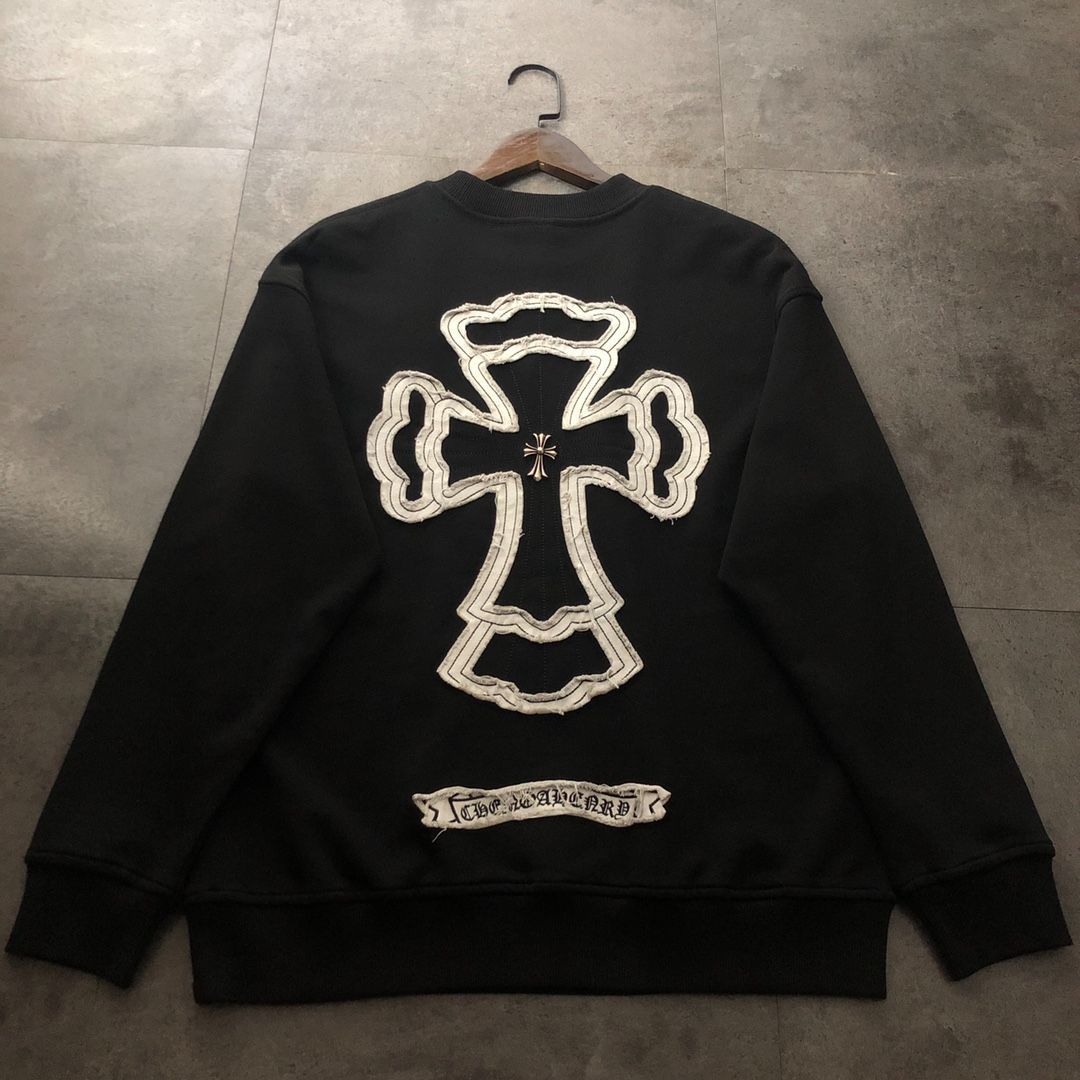 Chrome Hearts クロムハーツ 2024新作クロスパッチ刺繍トレーナー 