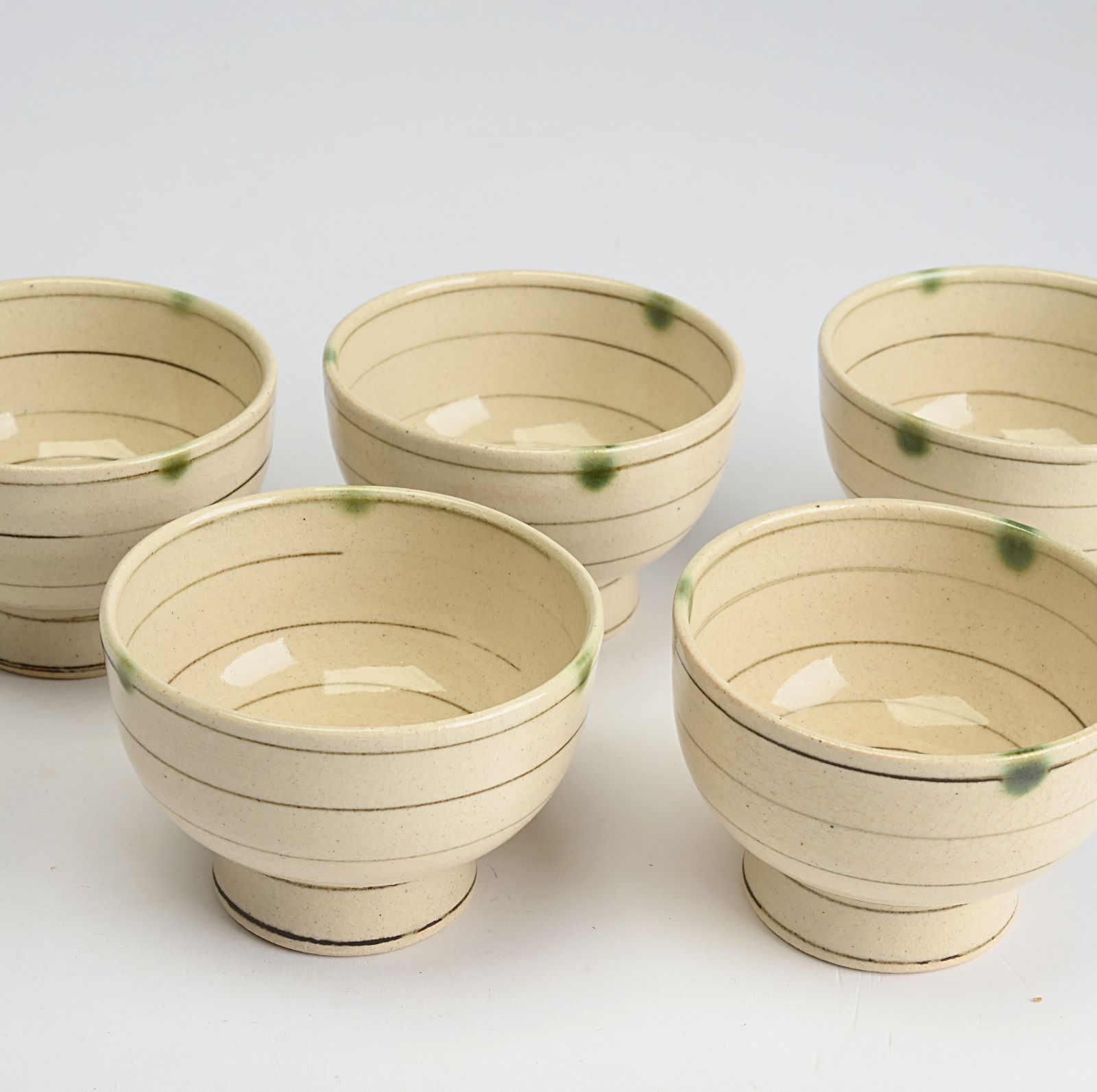 織部、汲み出し茶碗  (十客揃) 織部、汲み出し茶碗 (十客揃) 織部、汲み出し茶碗 (十客揃)