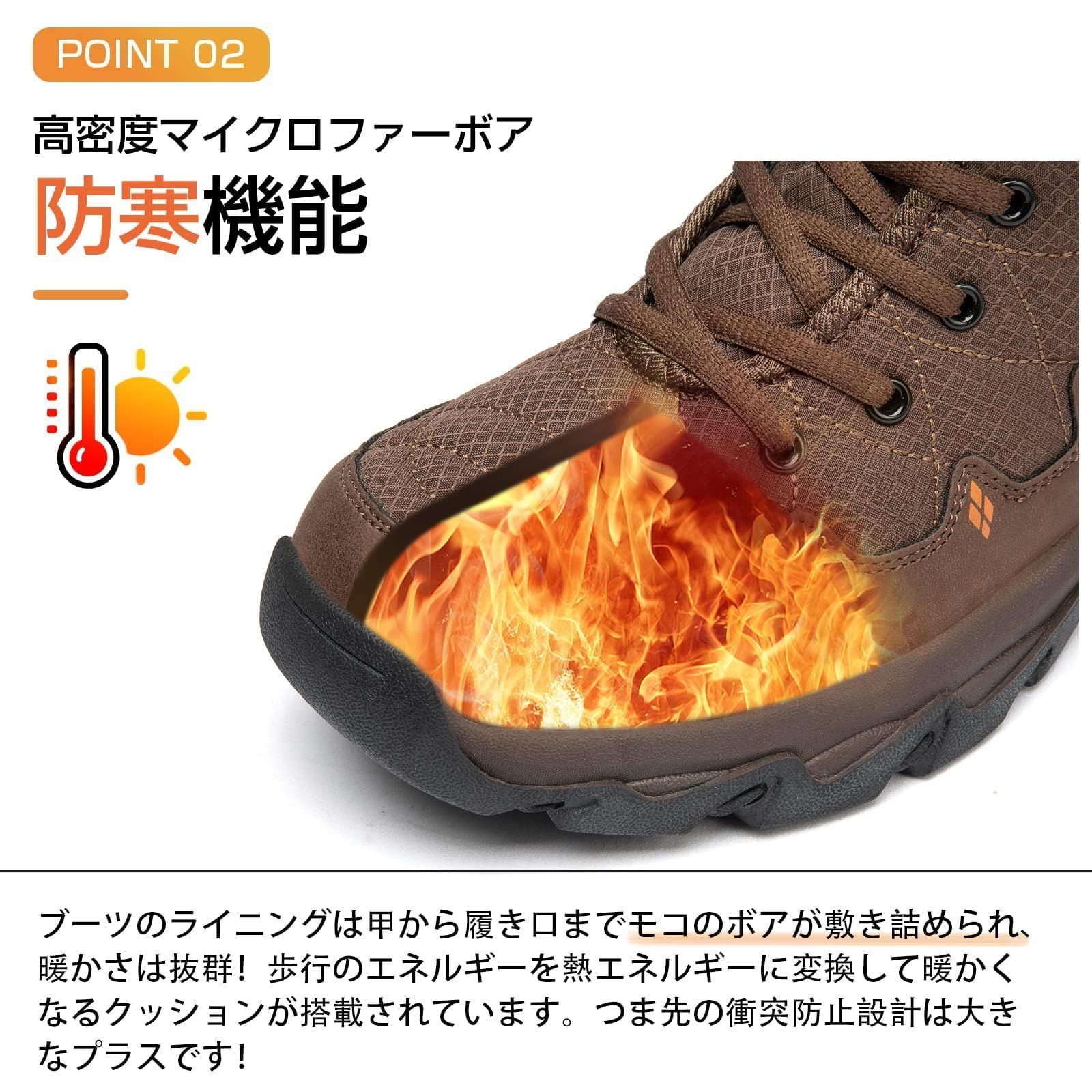 炎デザイン ハイカットシューズ オレンジ/ブルー 26.5センチ ひろく