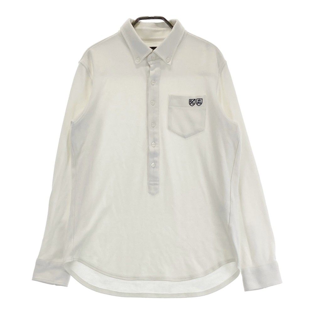 【新品タグ付】パーリーゲイツ メンズ　ＬＬ　長袖ポロシャツ　ゴルフウェア　白 サイズ：4 PEARLY GATES パーリーゲイツ 長袖ポロシャツ ホワイト系