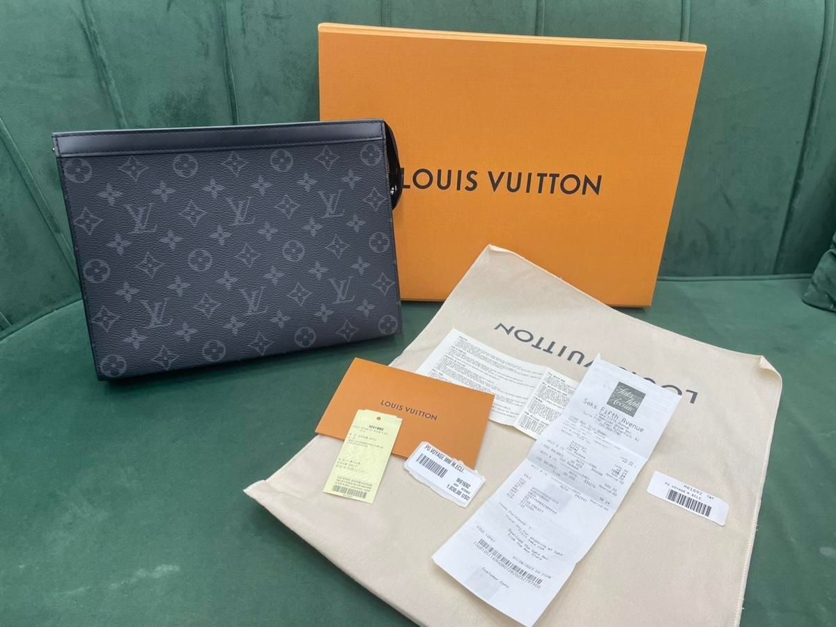 【雷市場（ポンジャン）商品韓国直送】新品 （ 付属品完備 ） Louis Vuitton(ルイヴィトン) エクリプス ポシェット・ヴォヤージュ クラッチ