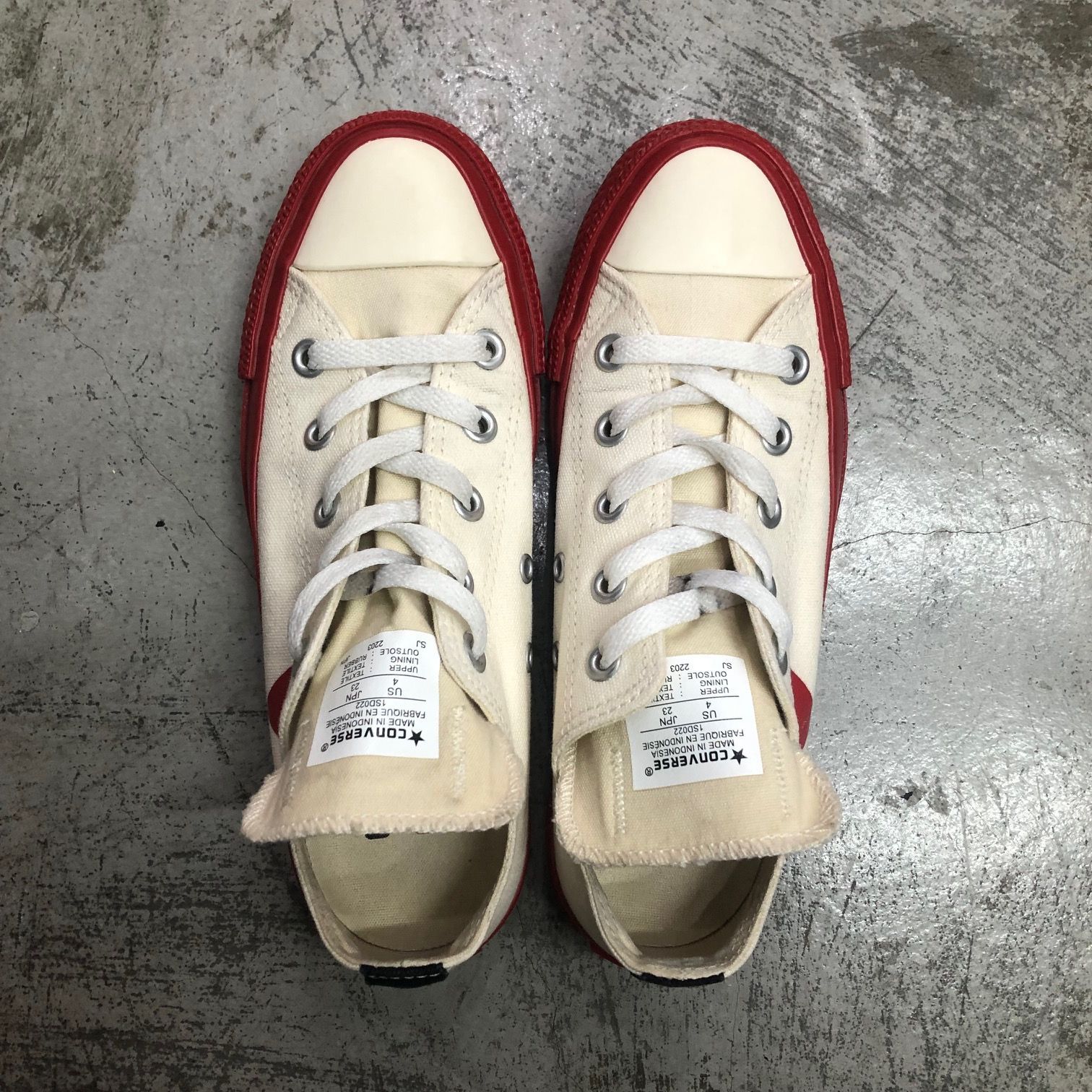 定価18150円 PLAY COMME des GARCONS PLAY CONVERSE CHUCK TAYLOR AZ-K122-001 コラボ  スニーカー プレイコムデギャルソン コンバース 23cm 74108A1 - メルカリ