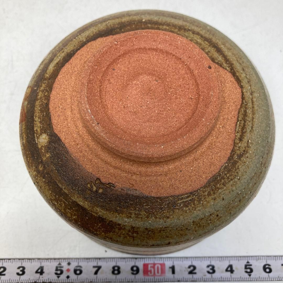 八代清水六兵衛監修　六兵衛窯　刷毛目紅葉茶碗　共箱　直径11.5cm 八代清水六兵衛監修 六兵衛窯 刷毛目紅葉茶碗 共箱 直径11.5cm