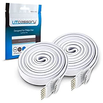 Philips Hue LightStrip Plus と互換性のある延長ケーブル 1M 2パック ホワイト