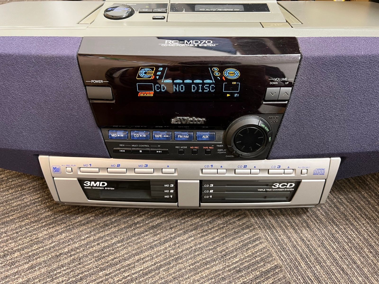 victor ビクター RC-MD70 コンポ ラジカセ CD MD レトロ - メルカリ