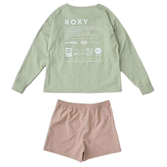  ロキシー Roxy キッズ MINI HEAR THE WAVES 長袖 ラッシュガード ２点セット UVカット 子ども服 クリックポスト セパレート水着 ビキニ 女の子向け
