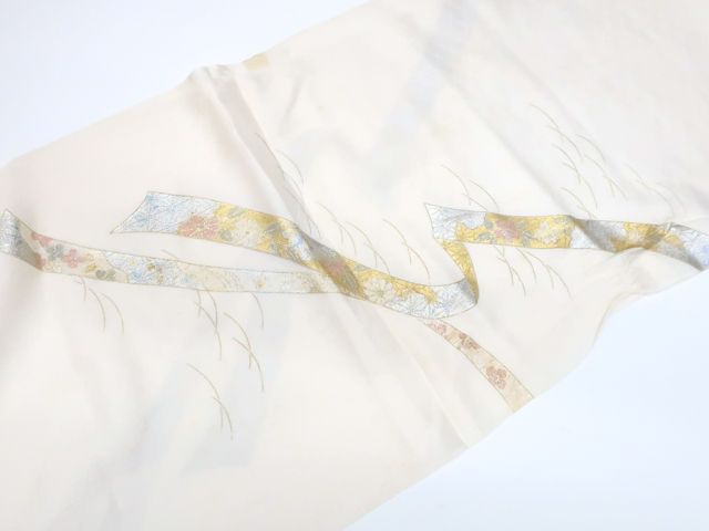 専用です　　高級品　　新品＊新作ブルーの着物にゴールドの作り帯 水色の浴衣と作り帯 ブルー