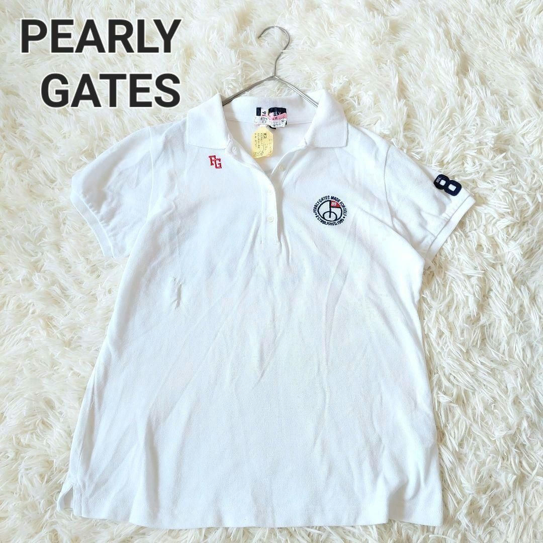 PEARLY GATES パーリーゲイツ 刺繍ロゴ PG ポロシャツ ゴルフウェア ...