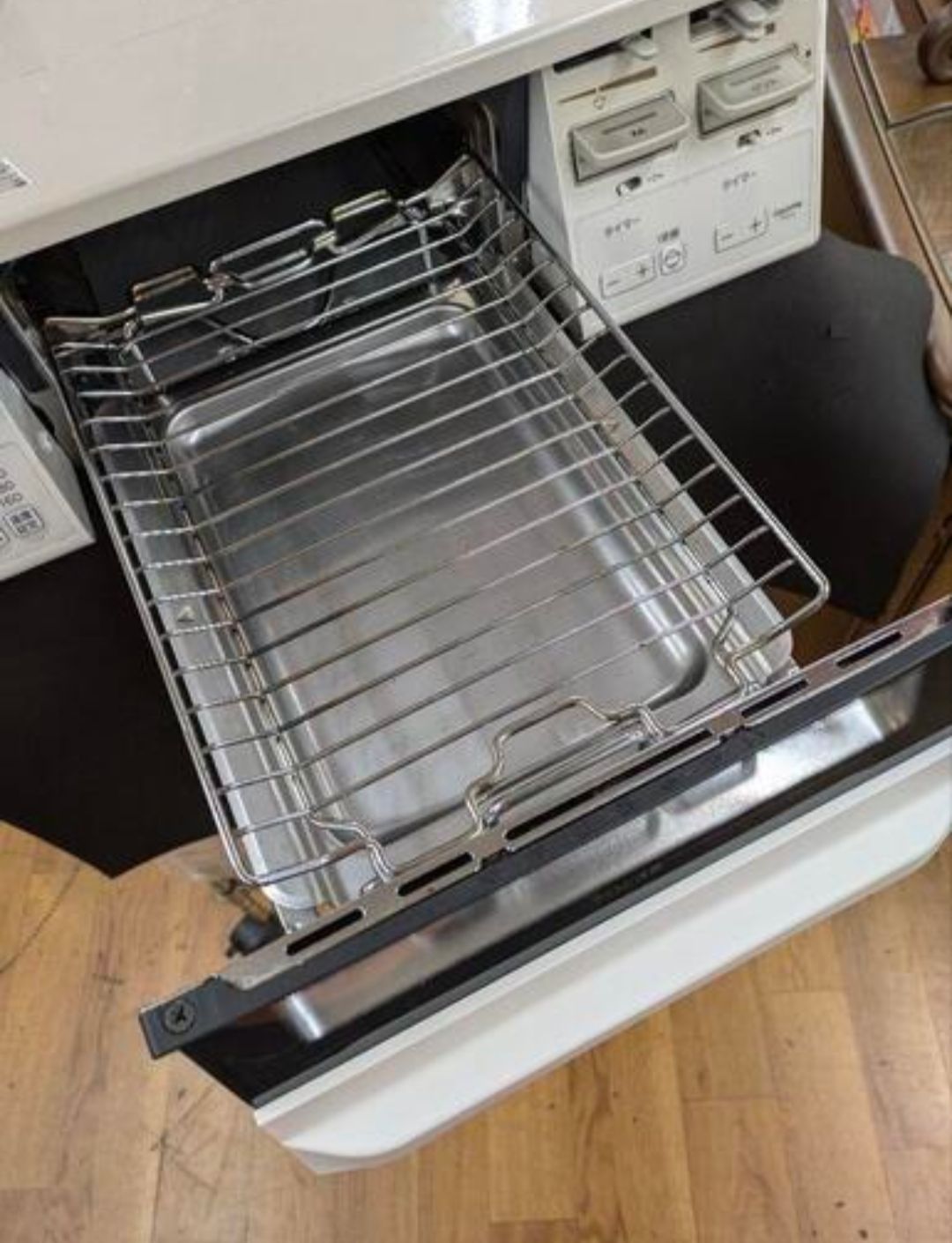 J585☆Rinnai☆LPガスコンロ☆水無し両面焼きグリル