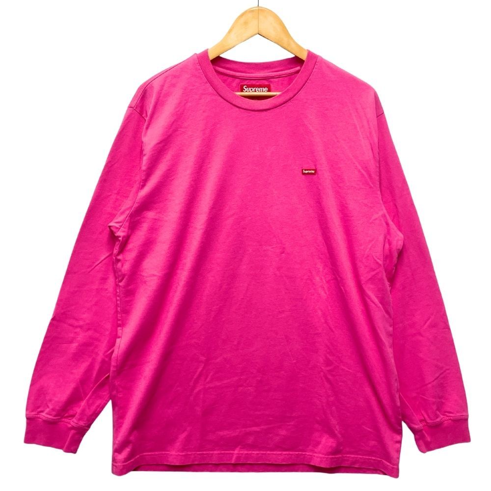 SUPREME シュプリーム Small Box Logo L/S Tee 長袖Tシャツ ピンク