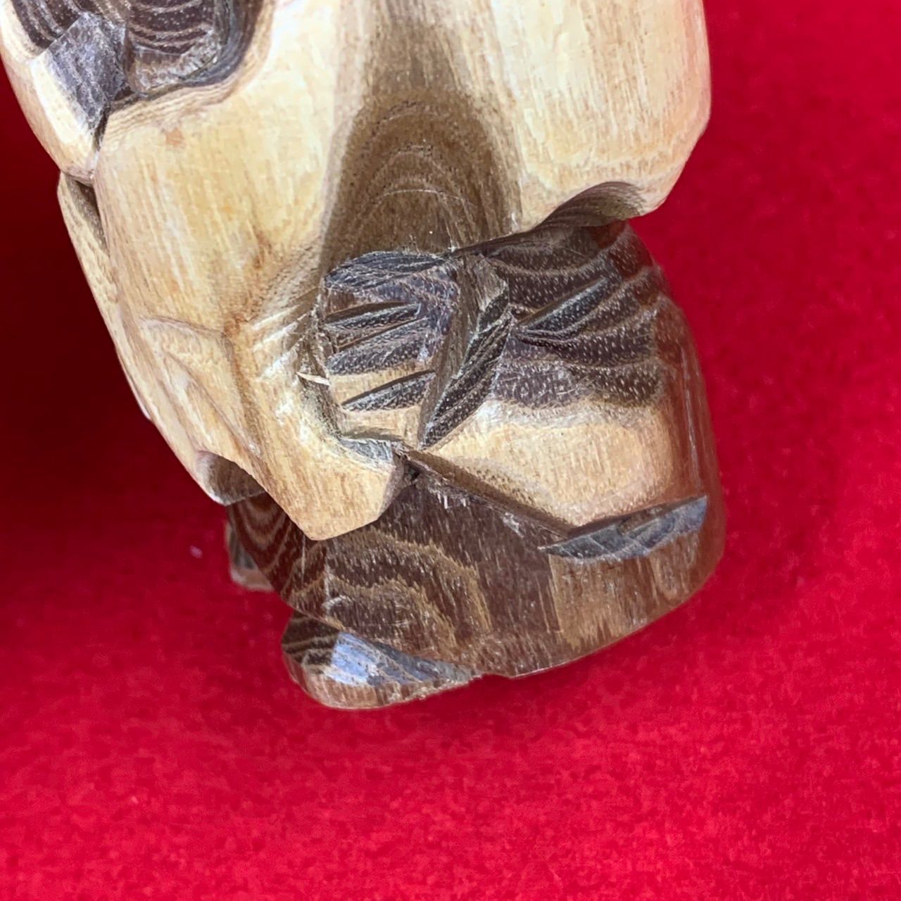 アイヌ 木彫り 妖精 コロポックル 2個・ニポポ 1個 工芸品 郷土玩具 N