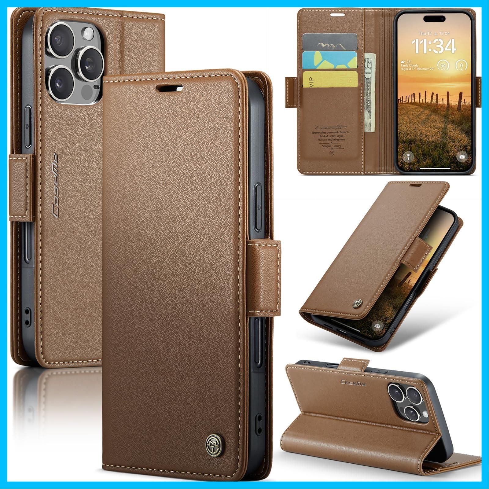 【数量限定】iPhone 16 Pro Max 対応 ケース 手帳型 レザー RicYeel 衝撃吸収 TPU素材 スマホケース [4色選択] 耐衝撃 全面保護 カード収納 スタンド機能 磁気バックル付き 財布型カバー iPhone 16 Pro Max 