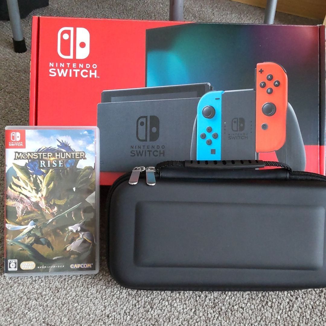 ニンテンドースイッチ 本体 中古 美品 モンスターハンター おまけ付き 
