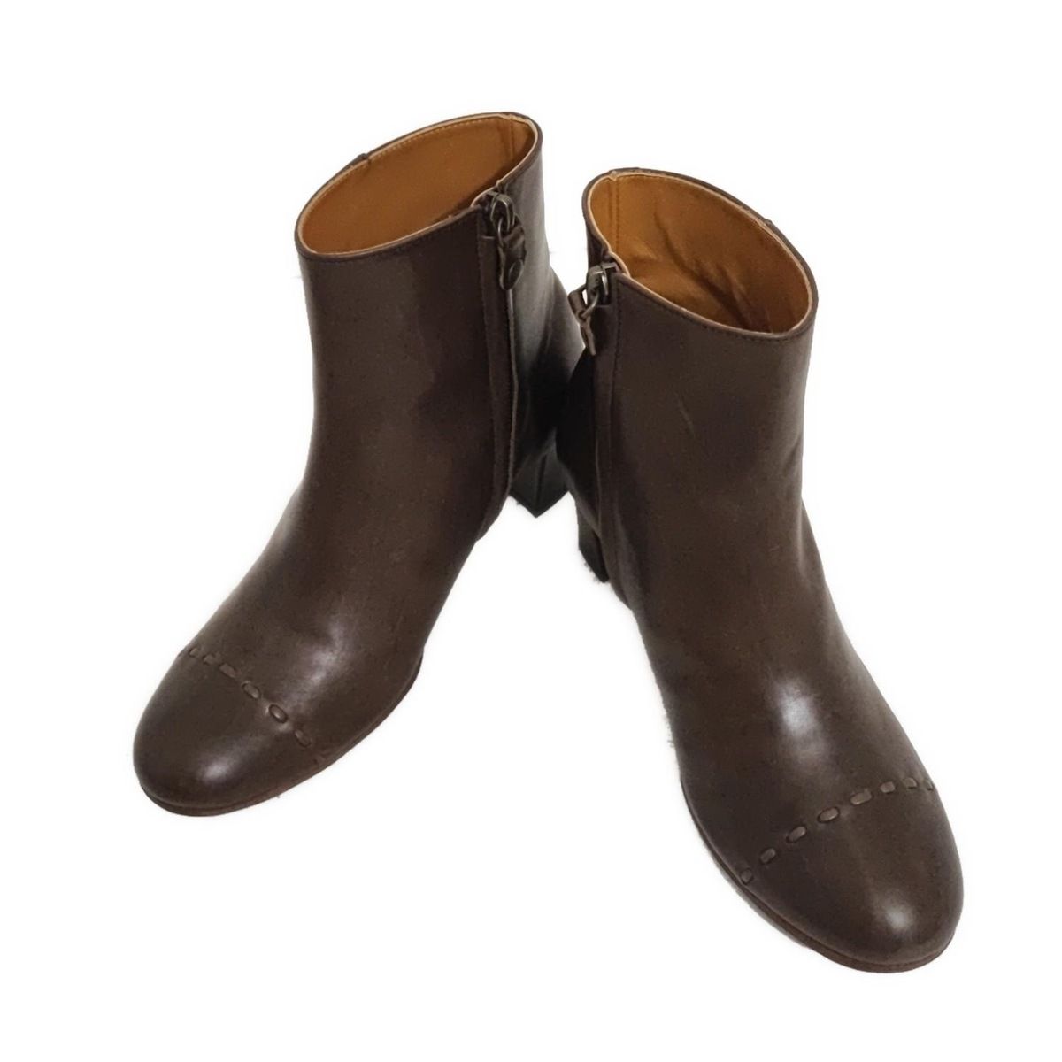 2025正規品激安大集合! chausser ショセ ショートブーツ 23 1 2 レディース - ダークブラウン レザー イニシアティブを持った
