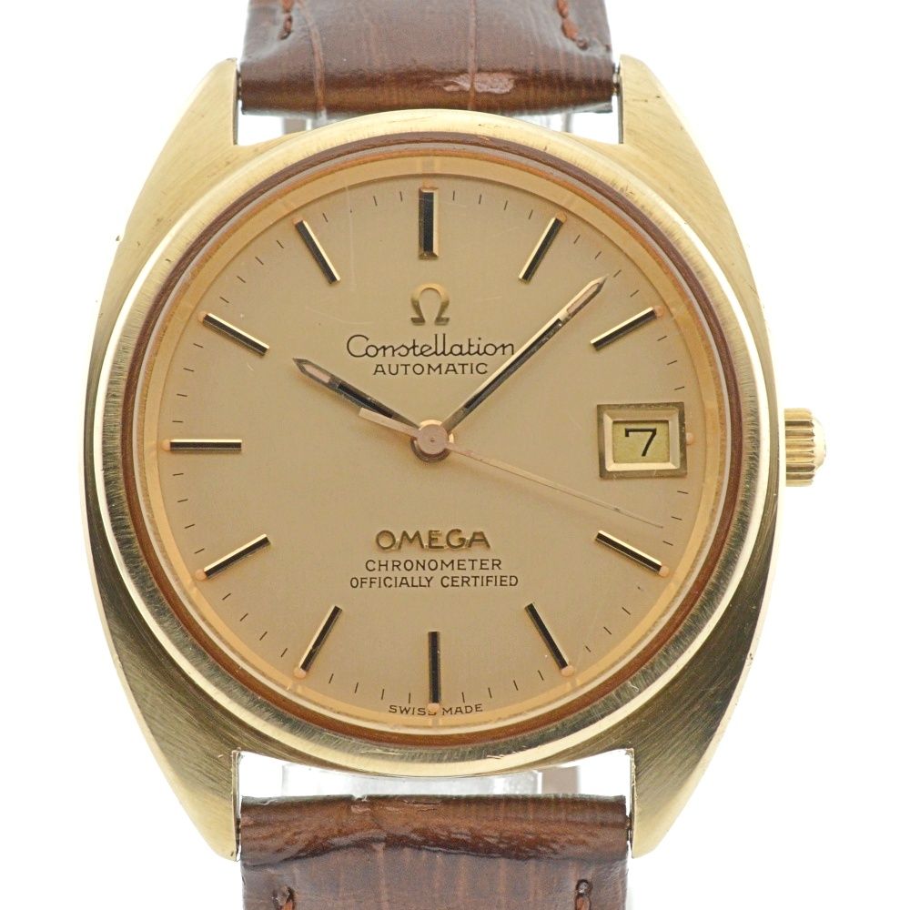 オメガ OMEGA 168.0056 コンステレーション キャップ ゴールド Cal.1011 自動巻き メンズ箱付き K#137349