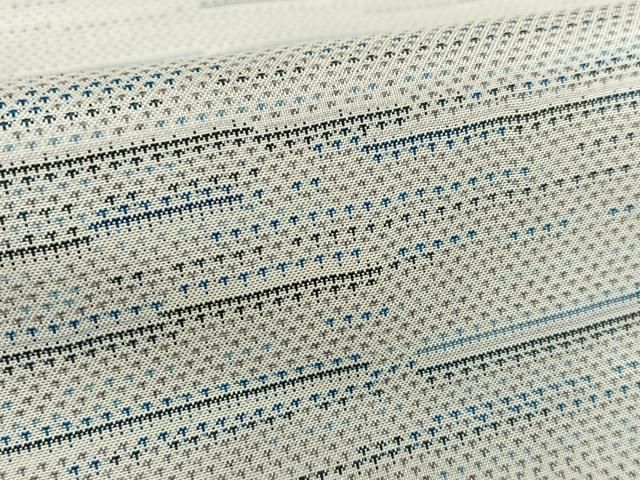 平和屋着物○本場大島紬 白大島 9マルキ 横段文 正絹 逸品 AAAU8341zg  