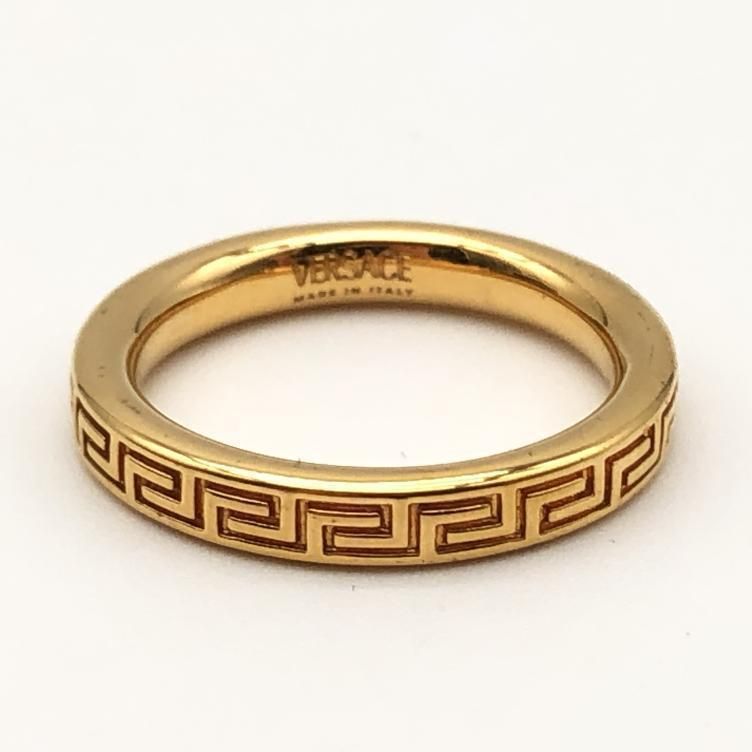 中古】VERSACE エングレイブド グリークキー リング 指輪 17