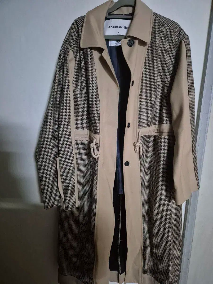 Andersson Bell アンダースンベル ハウンドトゥース トレンチコート 100